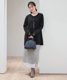 Tiaclasse 【洗える】きらボタンロングカーディガン