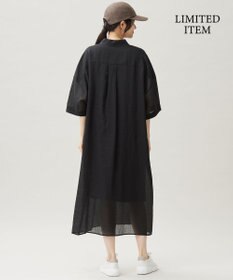 自由区 【カタログ掲載・WEB限定・接触冷感・洗える】シアーラミーローンシャツ ワンピース
