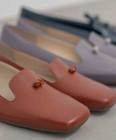 muuc ビーズモチーフのスクエアシューズ