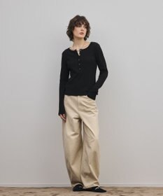 GRACE CONTINENTAL ヘンリーネックカットトップ