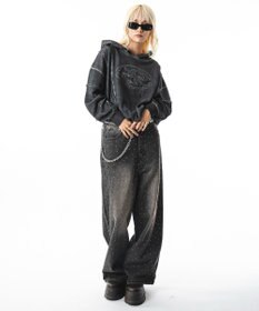 WEGO 【ユニセックス着用ITEM/MLサイズ展開】コールドダイスウィッチングプルパーカー