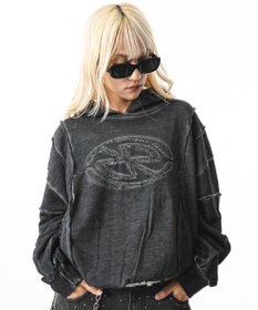 WEGO 【ユニセックス着用ITEM/MLサイズ展開】コールドダイスウィッチングプルパーカー