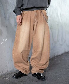WEGO チェーン付きバルーンデニムパンツ