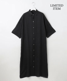 自由区 【カタログ掲載・WEB限定・接触冷感・洗える】シアーラミーローンシャツ ワンピース