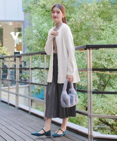 Tiaclasse 【洗える】きらボタンロングカーディガン