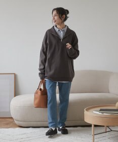 WEGO 【ユニセックス着用ITEM】ミラノリブハーフジッププルオーバー