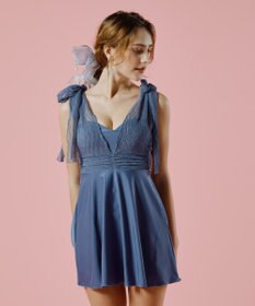 San-ai Resort（三愛水着楽園） 【WEB限定】Aラインワンピース2点セット水着