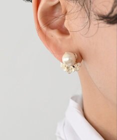 Pisceans 2wayフローラル&コットンパールピアス