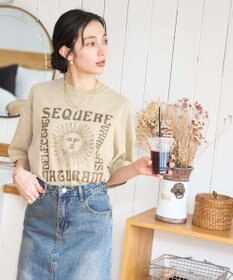 WEGO 【新色追加/ユニセックス着用アイテム/手洗い可/SMLサイズ展開】ピグメントグラフィックT（S）