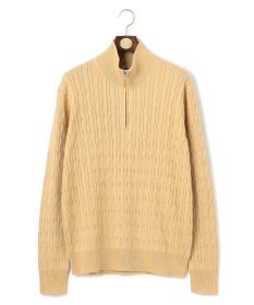 J.PRESS MEN ギマコットン ケーブルハーフジップ ニット