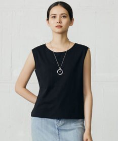 自由区 スーピマスムース タンクトップ ブラック