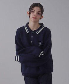 WEGO 【ユニセックス着用ITEM】ワンポイント刺繍ニットポロ