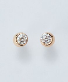 Phoebe 【金属アレルギー対応】ムーンライトビジューセラミックピアス　シャンパンゴールド