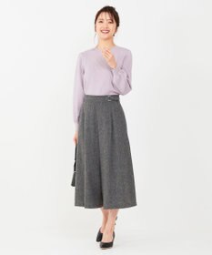 ANY SIS ホームスパンワイドクロップド パンツ