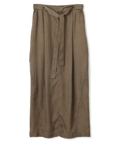 BEIGE， 【洗える】PAWPAW / ウエストリボンタックスカート