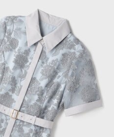 GRACE CONTINENTAL フラワーコード刺繍ワンピース