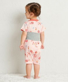 MIKI HOUSE HOT BISCUITS 【80-120cm】 リゾートキャビット 腹巻き付き タック天竺素材 半袖パジャマ