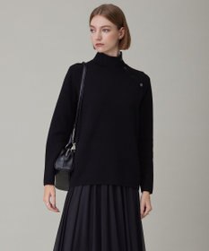 ICB L 【洗える】ウールブレンドスムース ハイネックプルオーバー