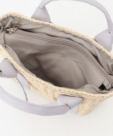 LA BAGAGERIE 【maison vert】 【ペーパー素材・多収納】リボンハンドル2WAYかごバッグ