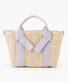 LA BAGAGERIE 【maison vert】 【ペーパー素材・多収納】リボンハンドル2WAYかごバッグ