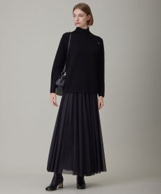 ICB L 【洗える】ウールブレンドスムース ハイネックプルオーバー