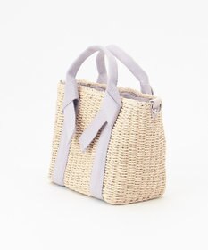 LA BAGAGERIE 【maison vert】 【ペーパー素材・多収納】リボンハンドル2WAYかごバッグ