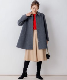 組曲 【8色展開・前後着用可】ウールカシミヤミックス パフスリーブ ニット