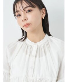 earth music&ecology コットンボイルボリュームブラウス