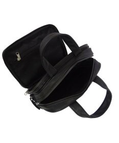 +RING 【プラスリング】【数量限定】メンズ向け  synthetic leather mini boston bag BLK SR403