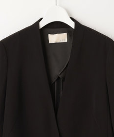 自由区 【XSサイズ～/洗える】ダブルフェイススーティング ノーカラージャケット