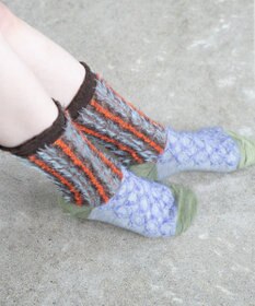 COQ BAMBI DOTS リバーシブルファーソックス