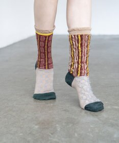 COQ BAMBI DOTS リバーシブルファーソックス