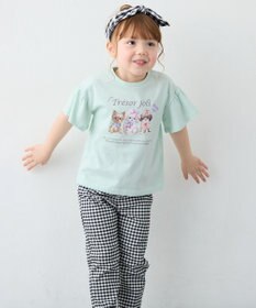 ANY KIDS 【綿100%】ドロップショルダー アニマルプリントTシャツ
