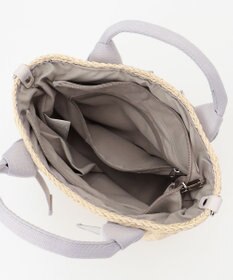 LA BAGAGERIE 【maison vert】 【ペーパー素材・多収納】リボンハンドル2WAYかごバッグ