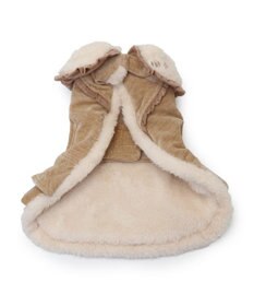 PET PARADISE ペットパラダイス フリルポンチョ 《ブラウン》  超小型犬 小型犬