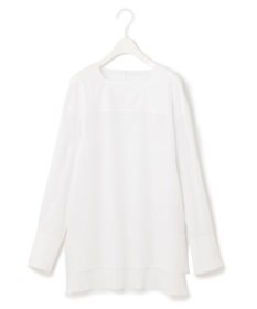 ICB 【洗える】テンセルコットンローン スクエアネックブラウス