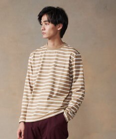 J.PRESS MEN 【J.PRESS USA】ボーダー刺繍ロングＴシャツ