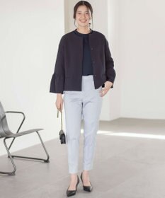 組曲 【WEB限定】サテンストレッチ クロップドパンツ