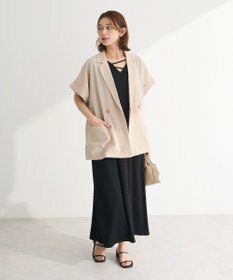 Green Parks 麻調フレンチスリーブジャケット