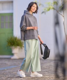 ANY 【ウエストゴム/ストレッチ/セットアップ可】イージィケアストレッチワイドパンツ