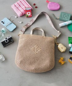 russet スリム2WAYトートバッグ <ナイロンラフィア>(CE-1717-WEB)