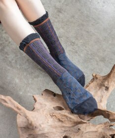 COQ BAMBI DOTS リバーシブルファーソックス