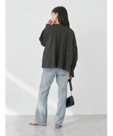 earth music&ecology ギャザーショートブラウス