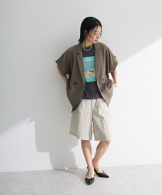 Green Parks 麻調フレンチスリーブジャケット