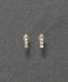 Phoebe 〈金属アレルギー対応〉シャイニースリムセラミックポストピアス　ゴールド/ニッケルフリー