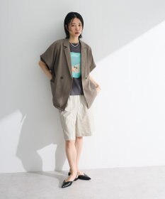 Green Parks 麻調フレンチスリーブジャケット