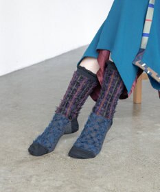 COQ BAMBI DOTS リバーシブルファーソックス