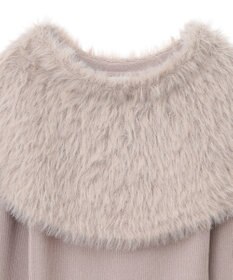 earth music&ecology ＳＥＴ２点ケープ＋リブニットプルオーバー