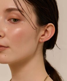 Phoebe 〈金属アレルギー対応〉シャイニースリムセラミックポストピアス　ゴールド/ニッケルフリー