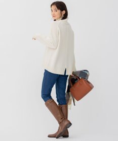 23区 【好評につき新色追加/CLASSY.1月号掲載】ウールカシミヤブレンド スタンドネック ニット